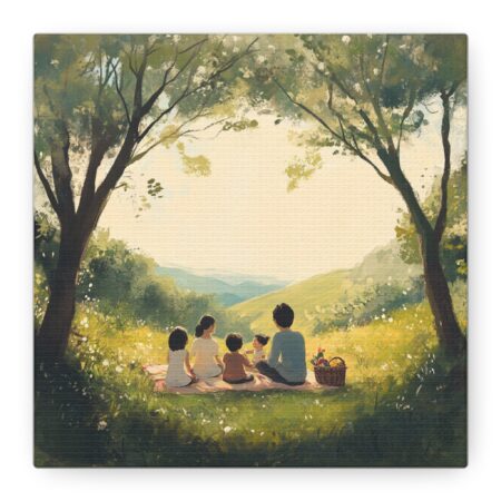 Serene Family Canvas Art, Family Wall Decor, Nature Artwork, Home Gallery, Gift for Parents, Personalized Home Decor - Image 212