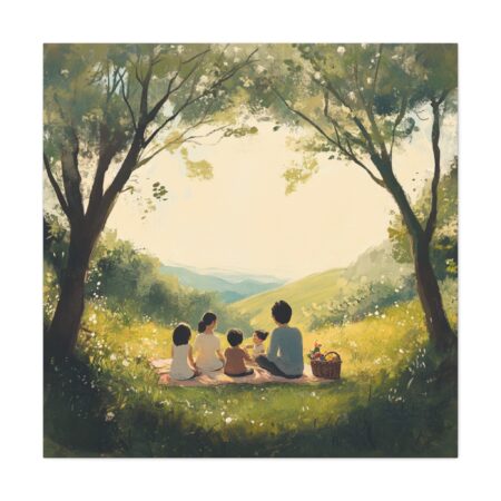 Serene Family Canvas Art, Family Wall Decor, Nature Artwork, Home Gallery, Gift for Parents, Personalized Home Decor - Image 248