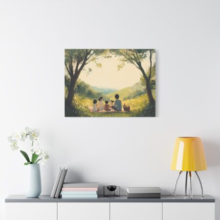 Serene Family Canvas Art, Family Wall Decor, Nature Artwork, Home Gallery, Gift for Parents, Personalized Home Decor - Image 65