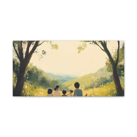 Serene Family Canvas Art, Family Wall Decor, Nature Artwork, Home Gallery, Gift for Parents, Personalized Home Decor - Image 27