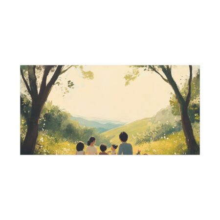 Serene Family Canvas Art, Family Wall Decor, Nature Artwork, Home Gallery, Gift for Parents, Personalized Home Decor - Image 88