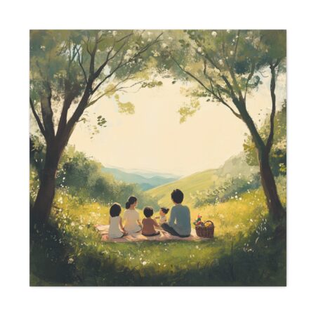 Serene Family Canvas Art, Family Wall Decor, Nature Artwork, Home Gallery, Gift for Parents, Personalized Home Decor - Image 244