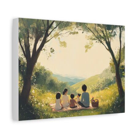 Serene Family Canvas Art, Family Wall Decor, Nature Artwork, Home Gallery, Gift for Parents, Personalized Home Decor - Image 6