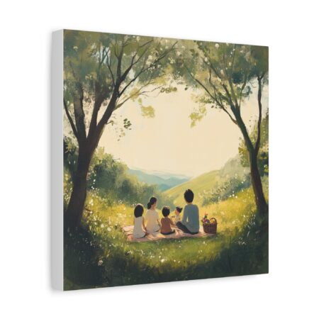 Serene Family Canvas Art, Family Wall Decor, Nature Artwork, Home Gallery, Gift for Parents, Personalized Home Decor - Image 219