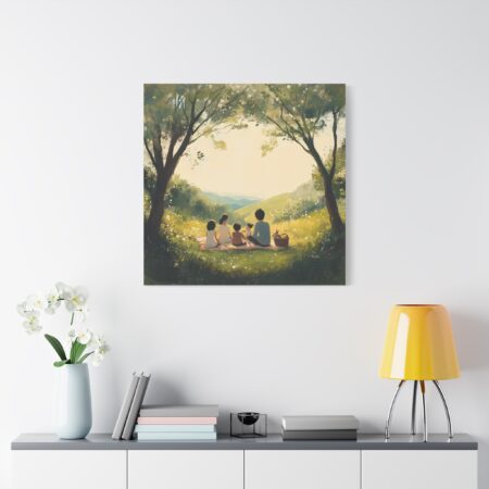 Serene Family Canvas Art, Family Wall Decor, Nature Artwork, Home Gallery, Gift for Parents, Personalized Home Decor - Image 245