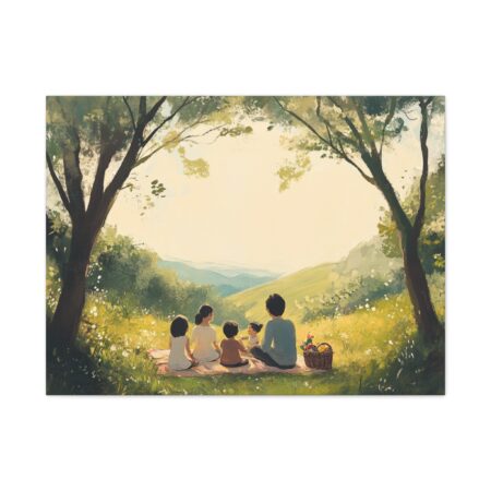 Serene Family Canvas Art, Family Wall Decor, Nature Artwork, Home Gallery, Gift for Parents, Personalized Home Decor - Image 64