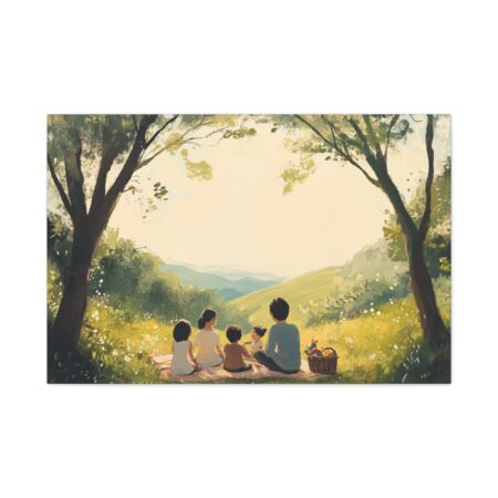 Serene Family Canvas Art, Family Wall Decor, Nature Artwork, Home Gallery, Gift for Parents, Personalized Home Decor - Image 72