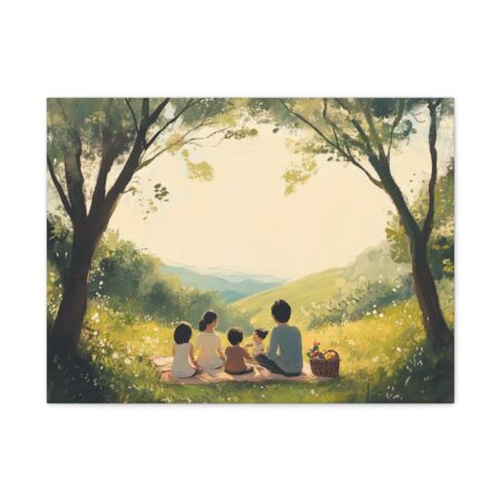Serene Family Canvas Art, Family Wall Decor, Nature Artwork, Home Gallery, Gift for Parents, Personalized Home Decor - Image 42