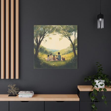 Serene Family Canvas Art, Family Wall Decor, Nature Artwork, Home Gallery, Gift for Parents, Personalized Home Decor - Image 250