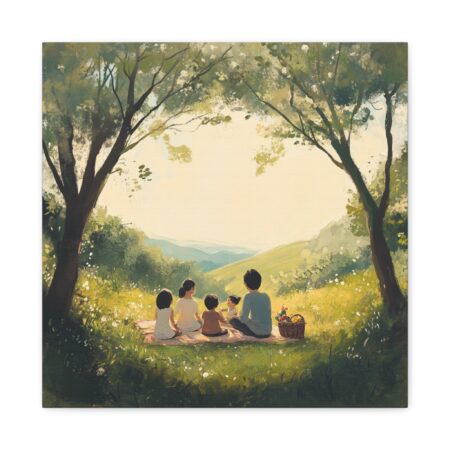 Serene Family Canvas Art, Family Wall Decor, Nature Artwork, Home Gallery, Gift for Parents, Personalized Home Decor - Image 227