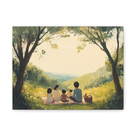 Serene Family Canvas Art, Family Wall Decor, Nature Artwork, Home Gallery, Gift for Parents, Personalized Home Decor - Image 7