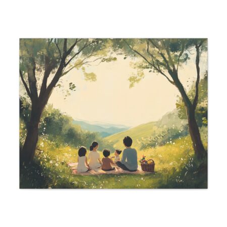 Serene Family Canvas Art, Family Wall Decor, Nature Artwork, Home Gallery, Gift for Parents, Personalized Home Decor - Image 60