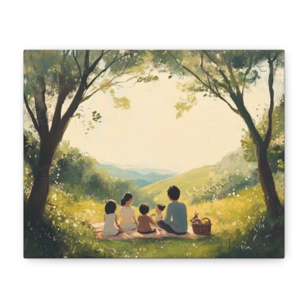 Serene Family Canvas Art, Family Wall Decor, Nature Artwork, Home Gallery, Gift for Parents, Personalized Home Decor - Image 2